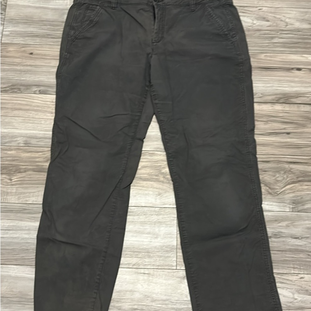 Eddie Bauer Womens Dark Gray Chinos